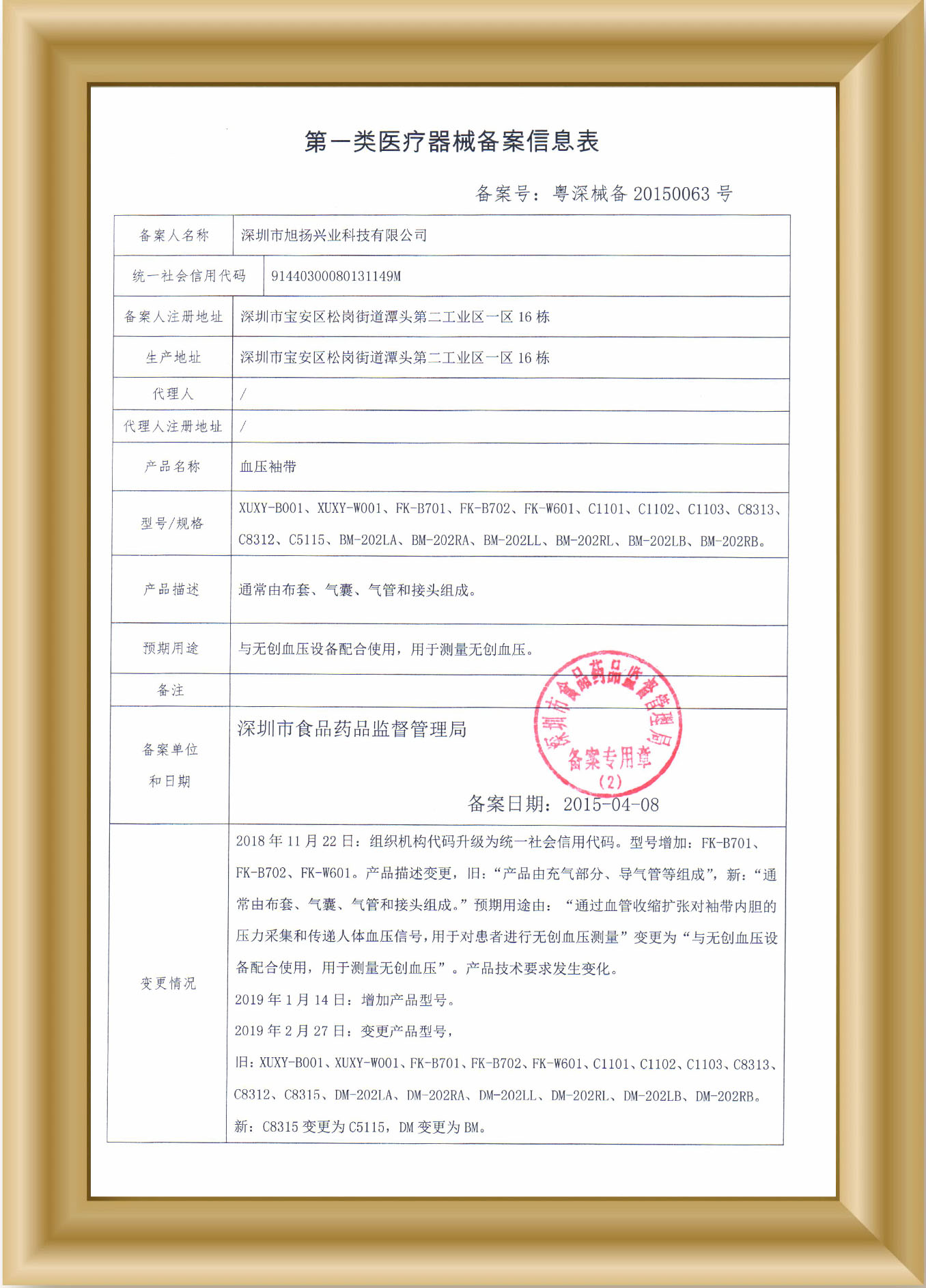 Type I medical device production